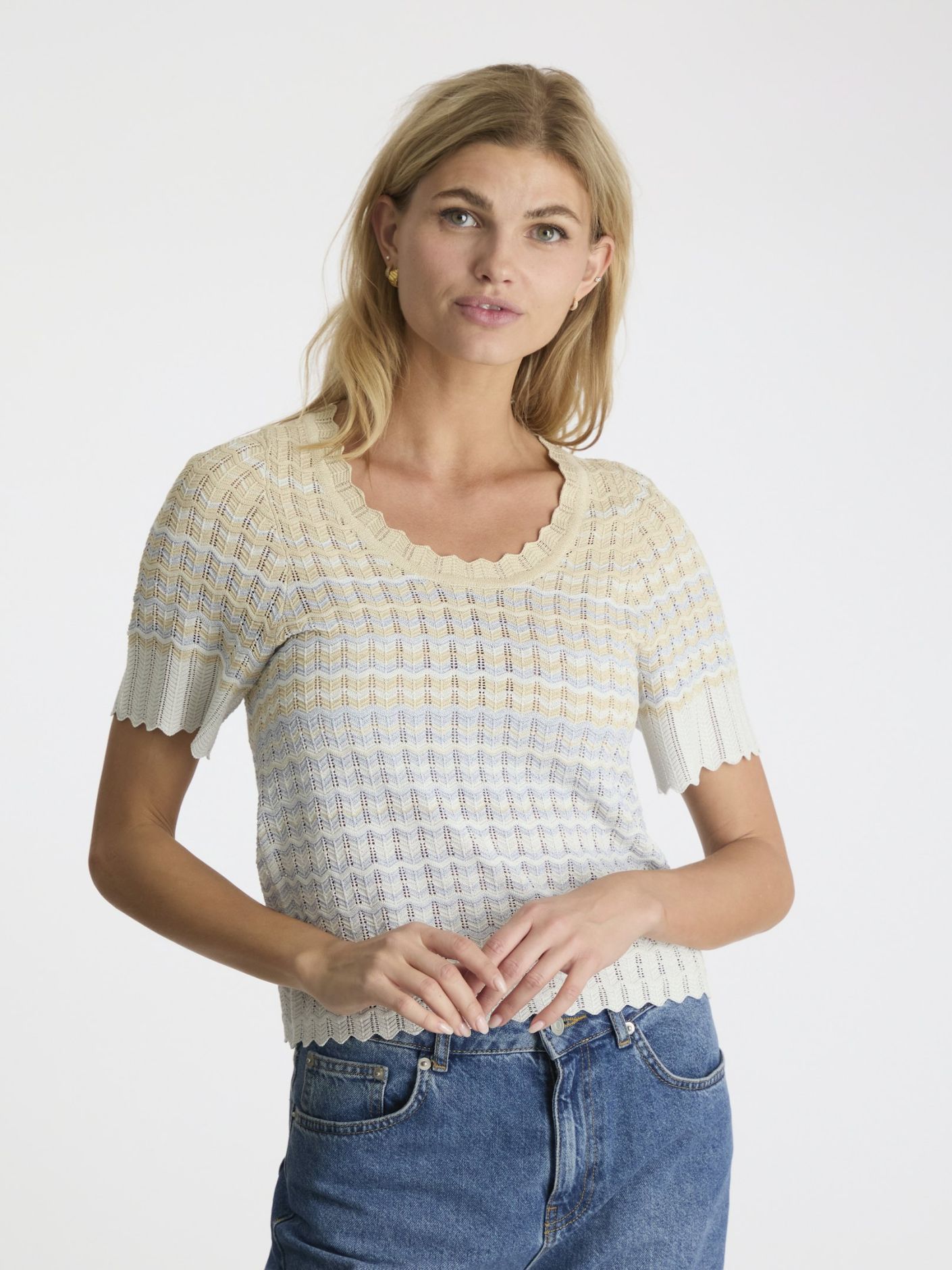 Neo Noir Meiko Stitch Knit Blouse