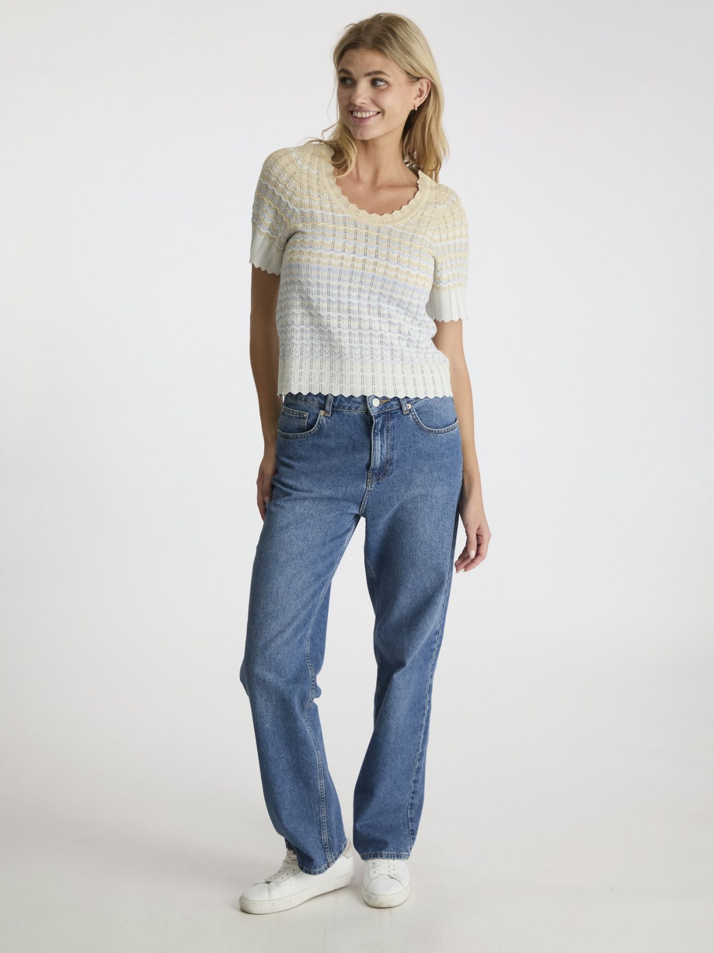 Neo Noir Meiko Stitch Knit Blouse