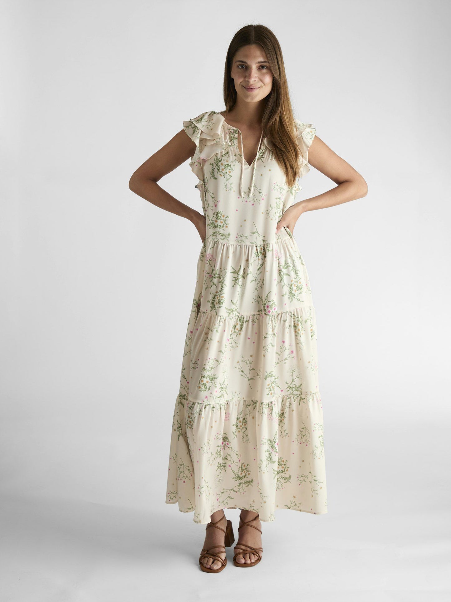 Neo Noir Messina flower field dress